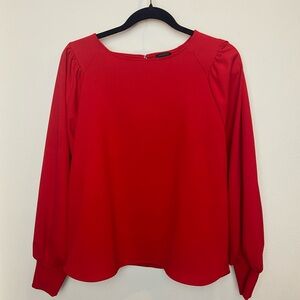 Ann Taylor Red Long Sleeve Top
